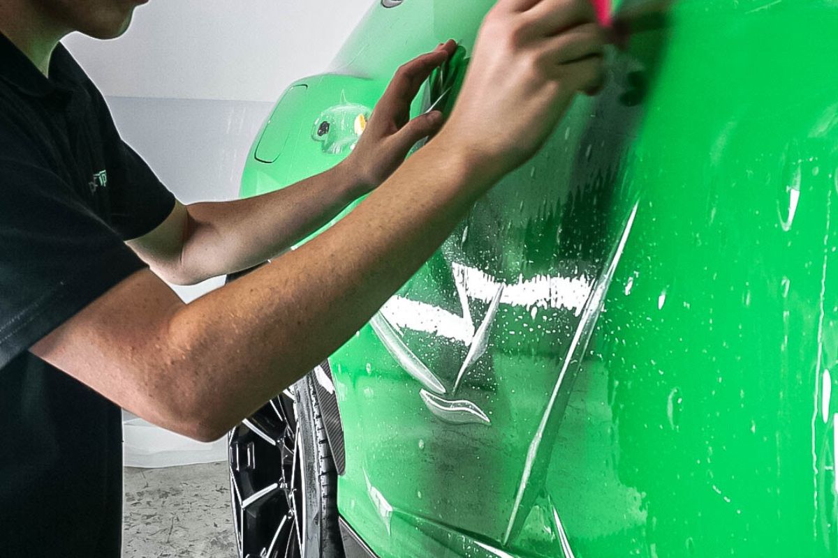 paint protection film on car