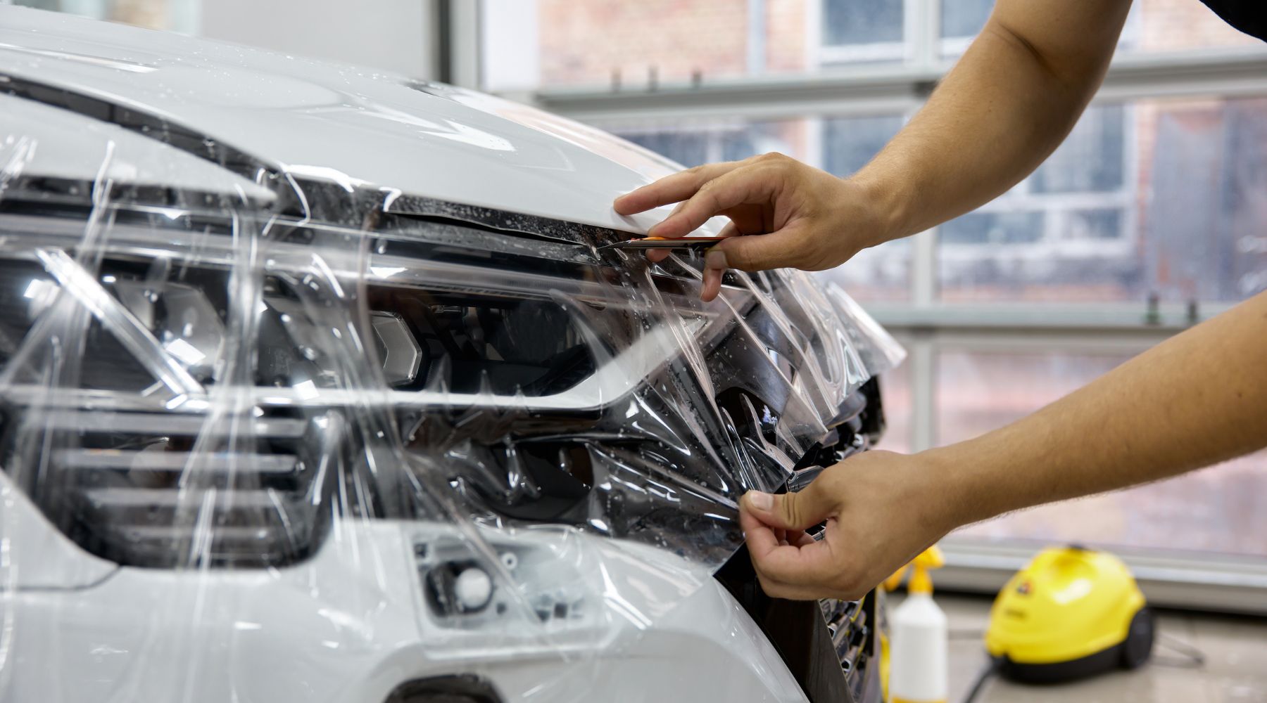 paint protection film on car