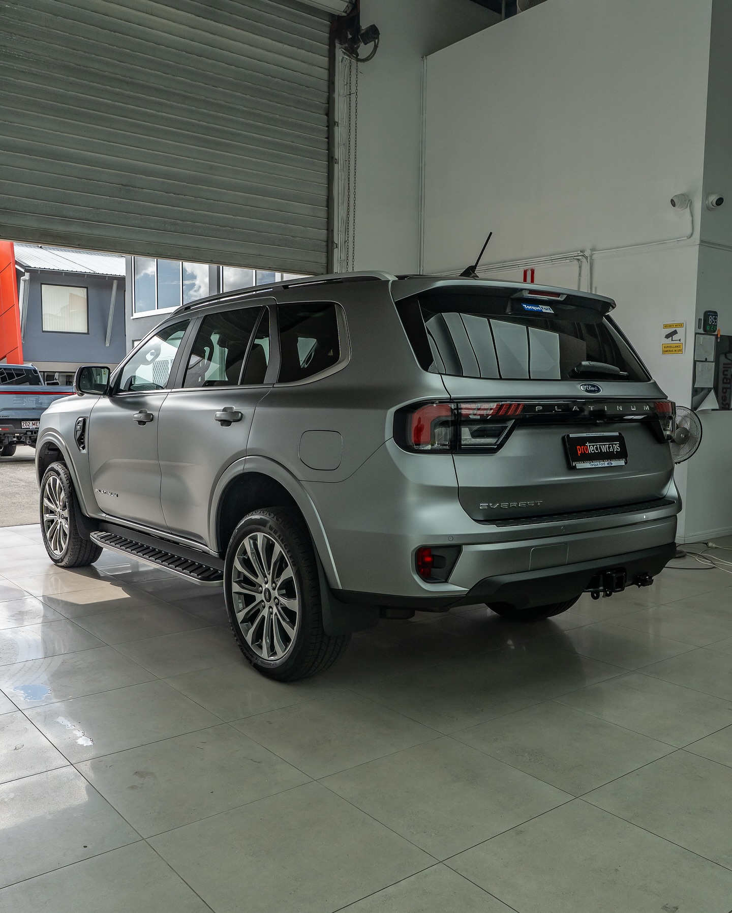 Touring four wheel drive protected with paint protection film